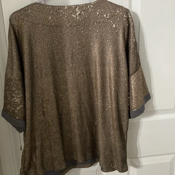 V neck sequin top. Xl. Anthropologie. Very nice top no flaws - Picture 4 of 5